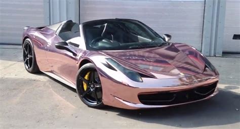 rose gold ferrari